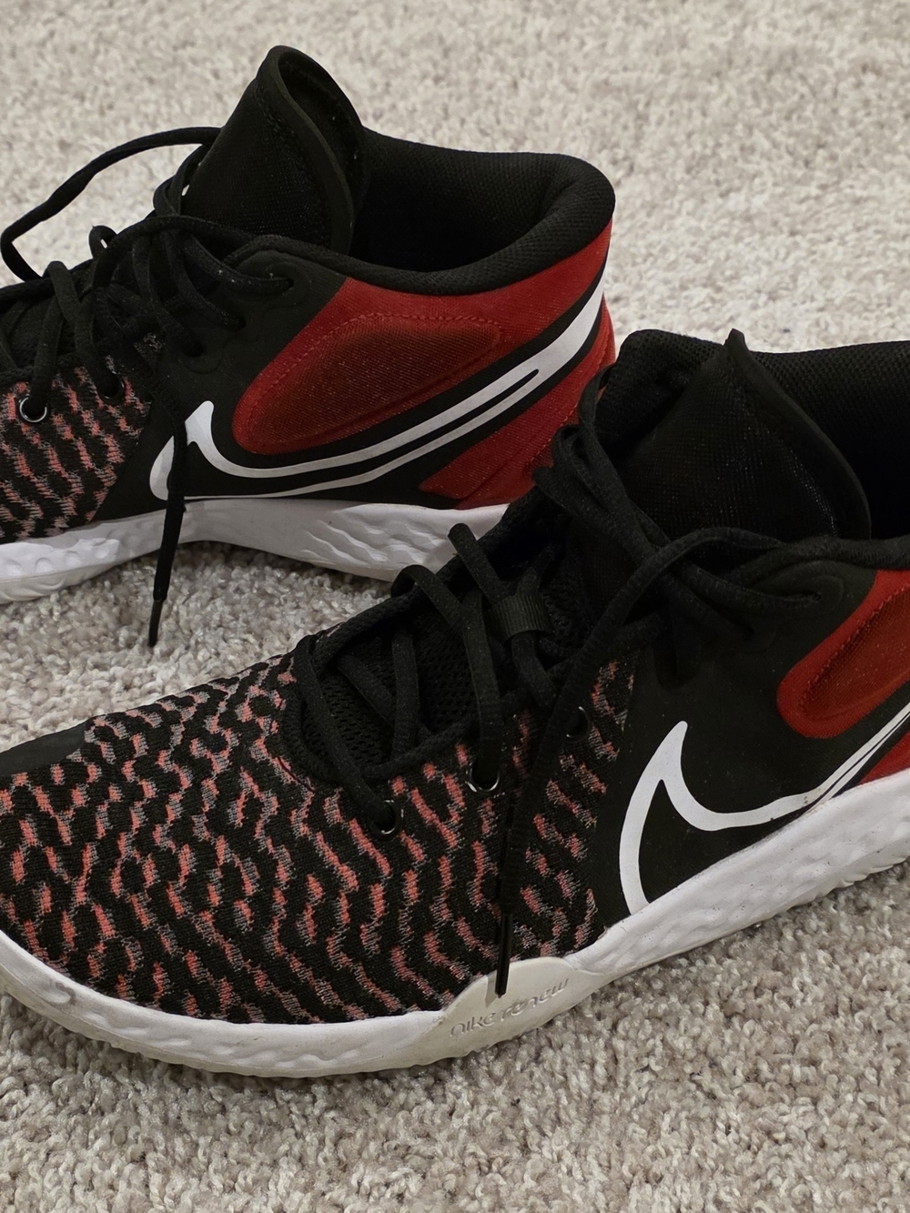 Nike Black, Red & White Athletic Sneakers